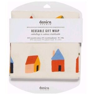 Danica Studio Burrow Recycled Reusable Gift Wrap 32 x 32 x 1 inches